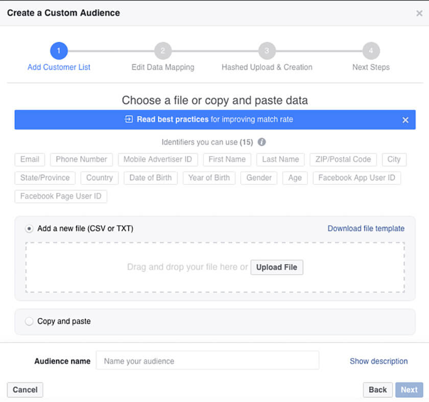 tai tep data so dien thoai len Facebook Ads